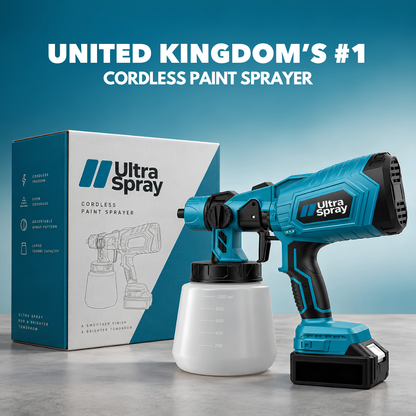 Ultra Spray cordless paint sprayer with two batteries and fast charger